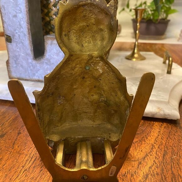 Vintage Solid Brass Pineapple Letter Organizer Napkin Holder Office Decor - Picture 3 of 5